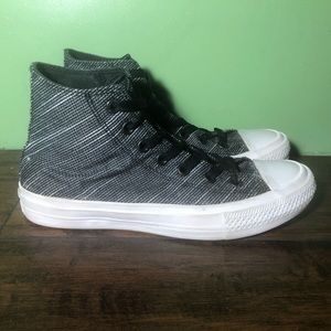 Converse black and white high tops